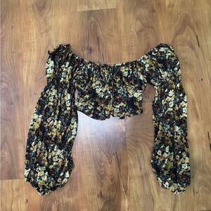 Urban Outfitters Floral Off-Shoulder Women's Top